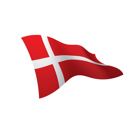 Denmark flag, vector illustration
