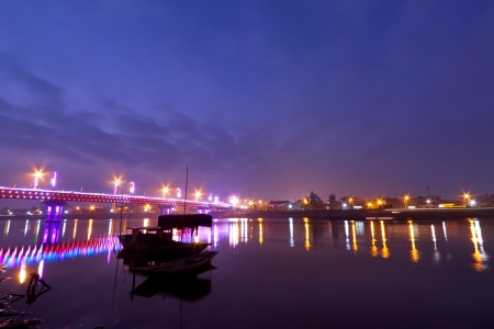 The landscape of Saigon: Làm cầu Quán đêm ở Nam Định, Việt Nam Kho ảnh