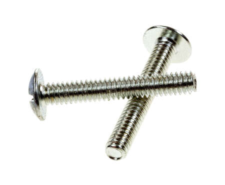 A Pair Of New Hardware Bolts Used In Cabinetry