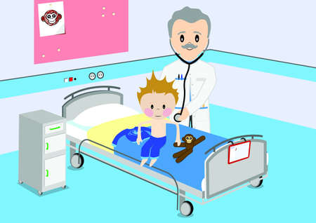 Child gets medical examination by doctor Stock Photo Child gets medical examination by doctor Stock Photo - 15861424