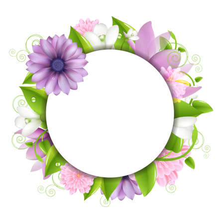 夏のイラストの色花イラストのイラスト素材 ベクタ Image