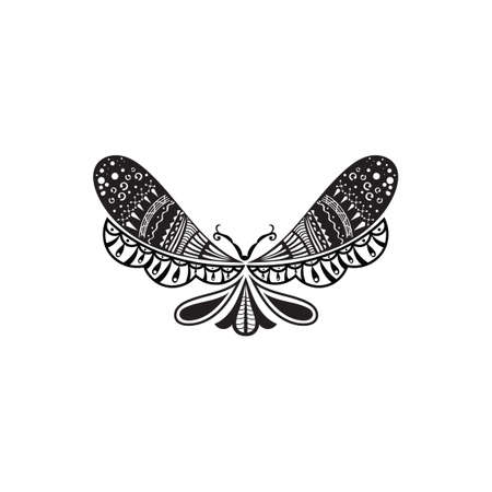 蝶の白黒デザイン のイラスト素材 ベクタ Image 蝶の白黒デザイン のイラスト素材 ベクタ Image