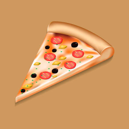 Pizza slice Vector Illustration