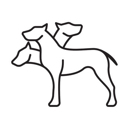 Chien à Trois Têtes Clip Art Libres De Droits , Vecteurs Et 