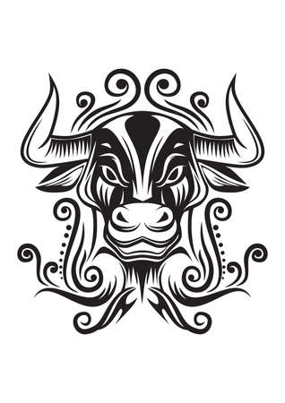 Tribal bull tattoo Reklamní fotografie