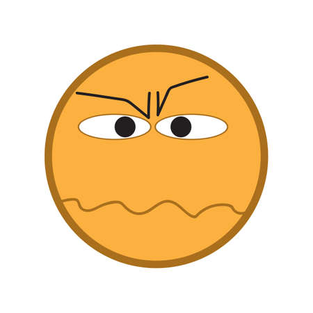 怒っている顔文字のイラスト素材 ベクタ Image
