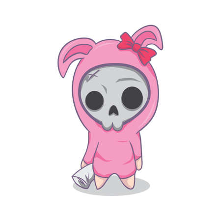 Girl skull Vector Illustration
