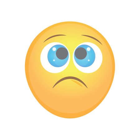 悲しい顔文字のイラスト素材 ベクタ Image