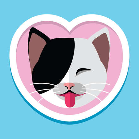Chat De Dessin Anime Avec La Langue Dehors Clip Art Libres De Droits Vecteurs Et Illustration Image