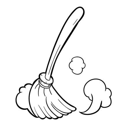 5879 Broom Sweeping Stock Vector Illustration And Royalty Free