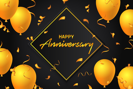 ハッピーアニバーサリーバルーンタイポグラフィバナー背景イラストポスターデザインテンプレートグリーティングカードのための誕生日のお祝い のイラスト素材 ベクタ Image ハッピーアニバーサリーバルーンタイポグラフィバナー背景イラストポスターデザインテンプレートグリーティングカードのための誕生日のお祝い のイラスト素材 ベクタ Image