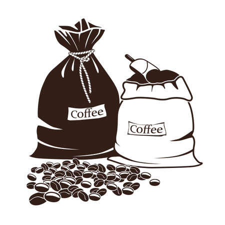 Sacks With Coffee And Beans Sacks With Coffee And Beans
