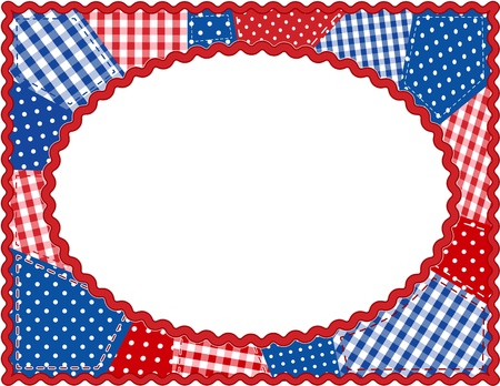 パッチワーク キルト フレームのイラスト素材 ベクタ Image