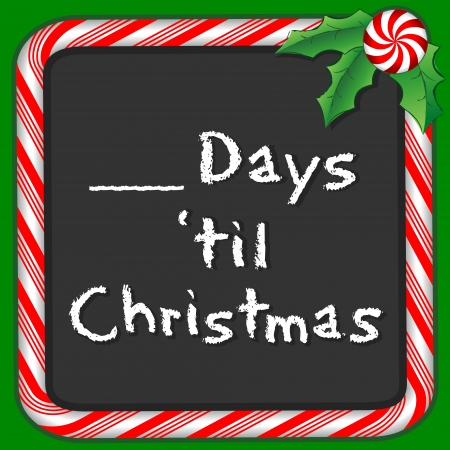 count the days until christmas holiday chalkboard with candy cane frame in red and green - Sleeps Until Christmas count the days until christmas holiday chalkboard with candy cane frame in red and green - Sleeps Until Christmas