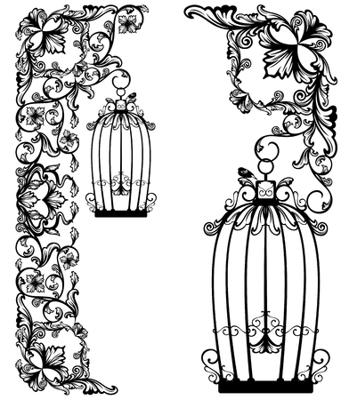 Bird Cage Among Floral Decor
