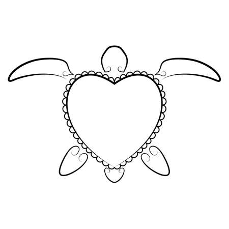 亀の様式化されたシルエット イラスト のイラスト素材 ベクタ Image