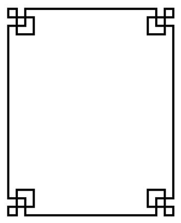 Chinese Border Frame, Black Vector Royalty Free SVG, Cliparts, Vectors, And  Stock Illustration. Image 80630876.