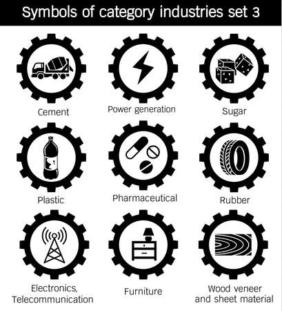 symbols category industry of cement sugar plastic power