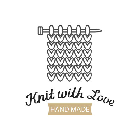 Knitting Logo векторные изображения, графика и иллюстрации - 123RF