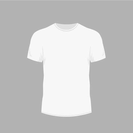 Diseño De La Camiseta. Imagen Creativa. Camiseta Blanca Para Camiseta blanca para hombre con manga corta en las vistas