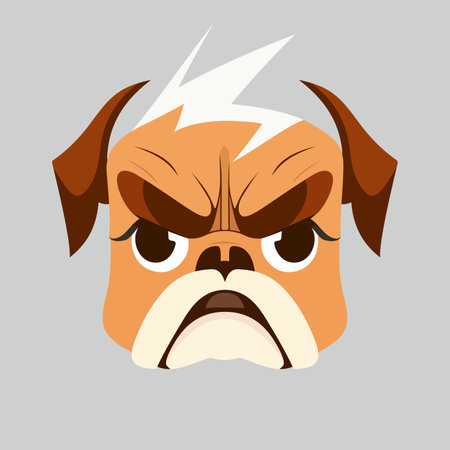 Dog Head Logo Design. Abstract Colorful Dog Face. Angry Dog Face. Vector  Illustration Клипарты, SVG, векторы, и Набор Иллюстраций Без Оплаты  Отчислений. Image 203357967