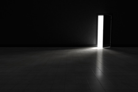 Open Door Dark Room an open door with bright light streaming into a very dark room Open Door Dark Room an open door with bright light streaming into a very dark room