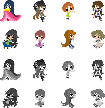 かわいい可愛い人のアイコンのイラスト素材 ベクタ Image