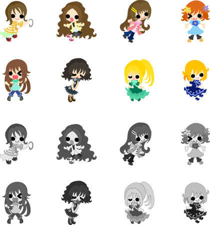 かわいい可愛い人のアイコンのイラスト素材 ベクタ Image