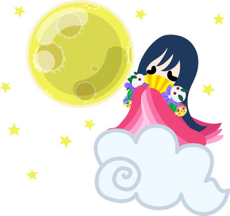かわいいかぐや姫 のイラスト素材 ベクタ Image