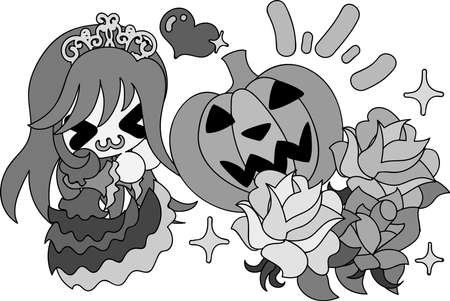 かなりの姫と王子のイラストのイラスト素材 ベクタ Image