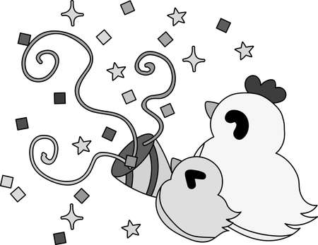 かわいいニワトリとひよこの私のオリジナル イラスト のイラスト素材 ベクタ Image