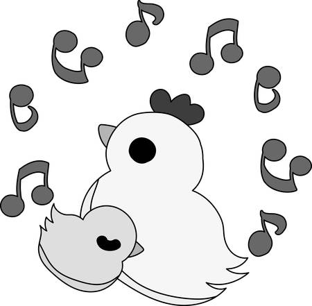 かわいいニワトリとひよこの私のオリジナル イラスト のイラスト素材 ベクタ Image