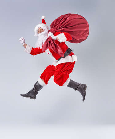Portrait of funny santa claus.