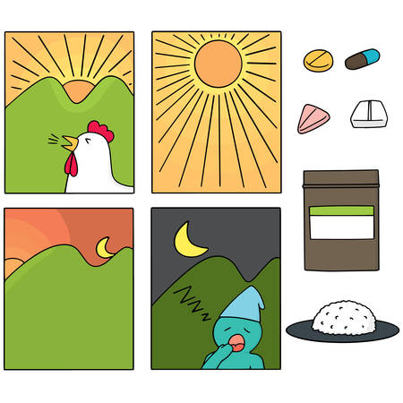 274 Morning Noon And Night Stock Illustrations Cliparts And Royalty Free Morning Noon And Night Vectors