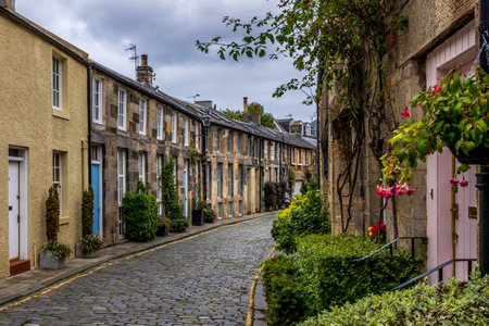 Mews Cottages In Circus Lane, Edinburgh New Town