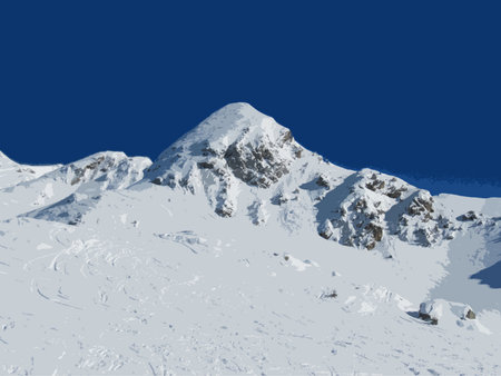 Winter Alpine Mountain Scene Under A Blue Sky Royalty Free Cliparts Vectors And Stock Illustration Image 37504438