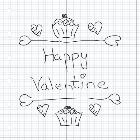 バレンタイン デザインの簡単な手描き落書き のイラスト素材 ベクタ Image バレンタイン デザインの簡単な手描き落書き のイラスト素材 ベクタ Image