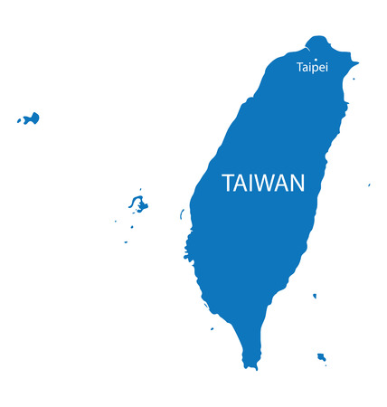 台湾の灰色の地図のイラスト素材 ベクタ Image