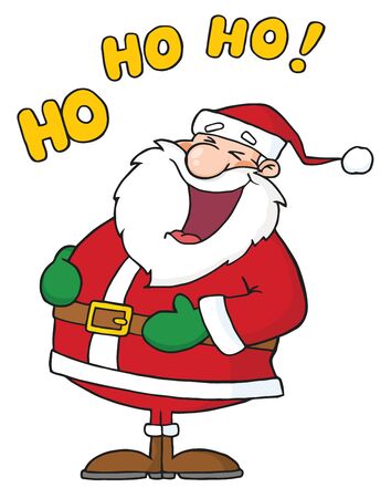 Laughing santa claus Stock Photo