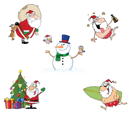 Holidays Cartoon Characters-Vector Collection Vector Illustration