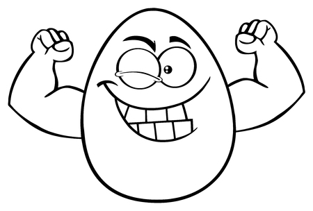 黒と白の強い卵漫画マスコット キャラクター まばたき と腕筋肉を示します 白い背景で隔離の図 の写真素材 画像素材 Image 黒と白の強い卵漫画マスコット キャラクター まばたき と腕筋肉を示します 白い背景で隔離の図 の写真素材 画像素材 Image