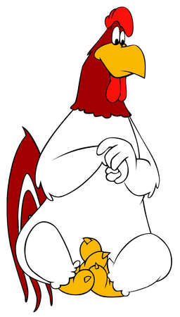 foghorn leghorn looney tunes character cartoon illustration sit