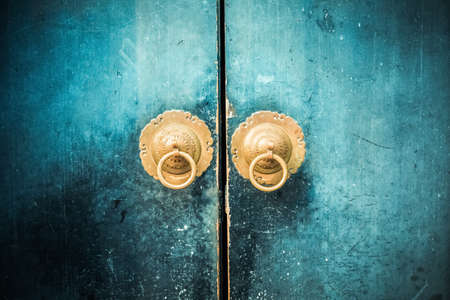 Old Wooden Door And Antique Oriental Knocker Stock Photo, Picture old wooden door and antique oriental knocker Stock Photo - 48409995 - Old Wooden Door And Antique Oriental Knocker Stock Photo, Picture