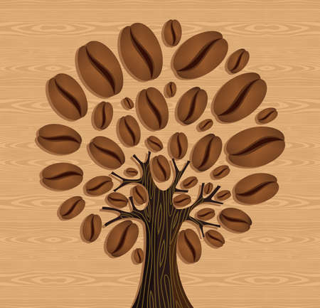 Coffee Tree Over Wood Seamless Pattern Vector File Layered For Easy Manipulation And Custom Coloring Coffee Tree Over Wood Seamless Pattern Vector File Layered For Easy Manipulation And Custom Coloring