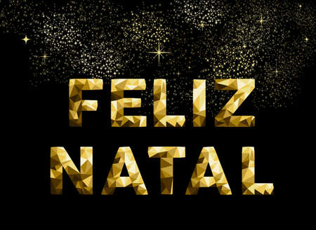merry christmas greeting card in portuguese language feliz natal gold low poly style ideal - How To Say Merry Christmas In Portuguese merry christmas greeting card in portuguese language feliz natal gold low poly style ideal - How To Say Merry Christmas In Portuguese
