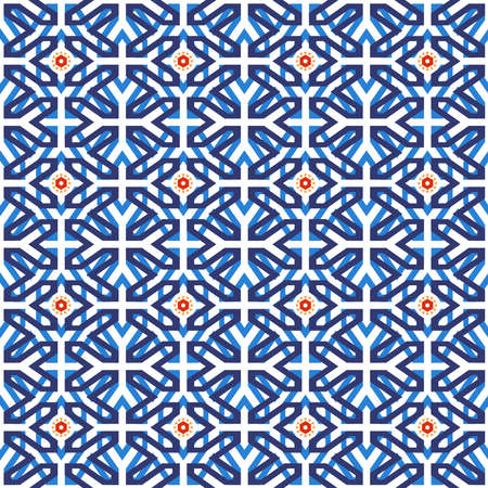 traditional arabic ceramic mosaic tile seamless pattern based