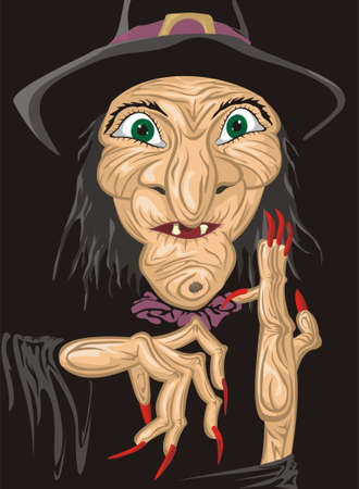 魔女の顔 のイラスト素材 ベクタ Image