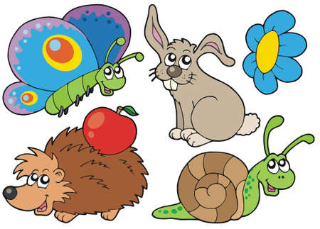 Small animals collection 7 - vector illustration.
