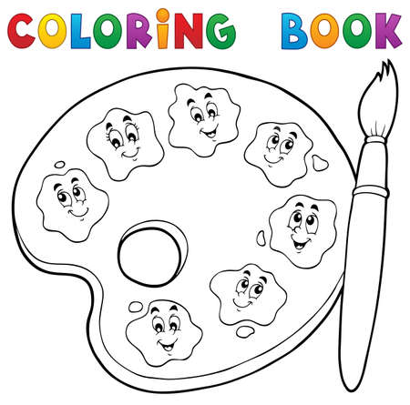 Coloring Book Paint Palette Theme. Royalty Free Cliparts, Vectors ... Coloring Book Paint Palette Theme. Royalty Free Cliparts, Vectors ...