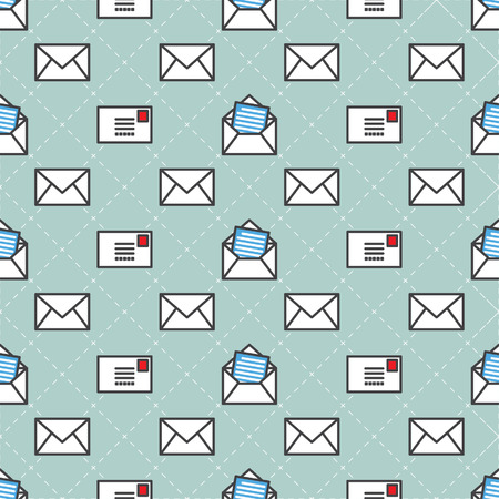 Post mail service seamless pattern